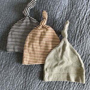 NEW Lot of 3 Knotted Beanies/Caps